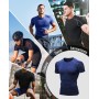 Niksa 2 Piezas Camisetas de Fitness Compresión Ropa Deportiva Manga Corta Hombre para Correr, Ejercicio,Gimnasio