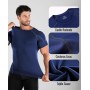 Niksa 2 Piezas Camisetas de Fitness Compresión Ropa Deportiva Manga Corta Hombre para Correr, Ejercicio,Gimnasio
