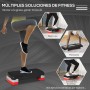 HOMCOM Step para Fitness Stepper Aeróbic Step de Aeróbic Antideslizante con Altura Regulable 2 Niveles de 10/15 cm Carga 150 kg