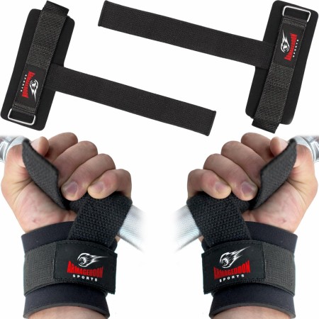 Profesionales Correas Levantamiento de Pesas con Acolchados Mmuñequeras para Gimnasio Fitness Culturismo Lifting Straps