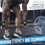 SAWANS Soporte de muñeca Ganchos de levantamiento de pesas Entrenamiento Gimnasio Bar Soporte Guantes acolchado grueso, de