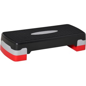 HOMCOM Step para Fitness Stepper Aeróbic Step de Aeróbic Antideslizante con Altura Regulable 2 Niveles de 10/15 cm Carga 150 kg