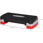 HOMCOM Step para Fitness Stepper Aeróbic Step de Aeróbic Antideslizante con Altura Regulable 2 Niveles de 10/15 cm Carga 150 kg