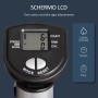 HOMCOM Máquina de Step Stepper Fitness con Manillar Altura Ajustable Pantalla LCD Cintas y Pedales Antideslizantes Equipo de