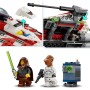 LEGO Star Wars Caza Estelar del Jedi Bob, Maqueta de Nave, Juguete de Construcción para Colección, Minifiguras de Personajes,