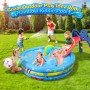 Jojoin Piscina Hinchable, Piscina Inflable Niños, 2 Almohadas Inflables, Material PVC Plástico, Fiesta de Verano en La Piscina