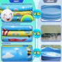 Jojoin Piscina Hinchable, Piscina Inflable Niños, 2 Almohadas Inflables, Material PVC Plástico, Fiesta de Verano en La Piscina