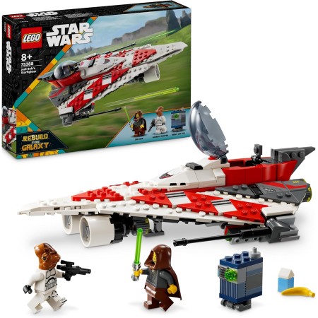 LEGO Star Wars Caza Estelar del Jedi Bob, Maqueta de Nave, Juguete de Construcción para Colección, Minifiguras de Personajes,