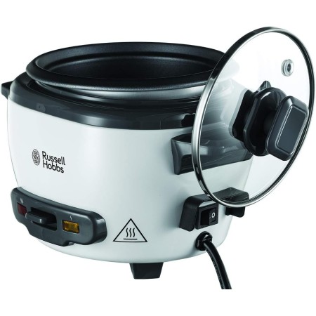 Russell Hobbs Arrocera, 6 raciones, mediana, función mantenimiento del calor, apagado automático, antiadherente, cestillo para