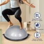 JINPALAY Entrenador de Equilibrio Fitness Ø 58cm, Pelota de Equilibrio Bossu Semiesfera con Inflador y Gomas, Soporta hasta