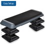 Yaheetech Steps Fitness Casa Step de Aeróbic Antideslizante Altura Adjustable en 11cm/16cm/21cm Stepper Fitness Profesional para