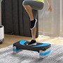 HOMCOM Step de Aeróbic para Fitness Tabla Plataforma Stepper Deporte Gimnasia Altura Regulable 3 Niveles Carga 150kg