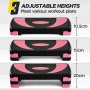 Yaheetech Step de Aeróbic Plataforma Steps Fitness Casa 3 Altura (10,5/15/20 cm) Adjustable Banco Fitness para Ejercio Yoga
