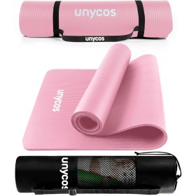 unycos - Esterilla de Deporte, Yoga, Pilates y Fitness | Gruesa (10/15 mm) y Antideslizantecon E-BookCorrea y Bolsa de
