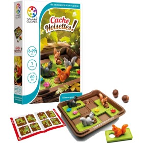 SmartGames - Cache Noisettes - Puzzle y Juego de Lógica - Mantén tus provisiones a salvo - 60 Desafíos de Niveles Diferentes - 1