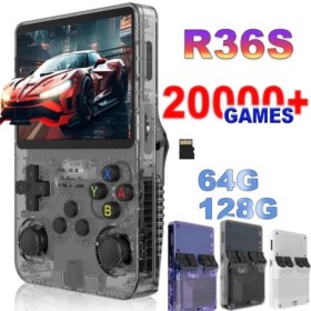 Consola de videojuegos portátil R36S, sistema Arkos 2,0 Retro de códig