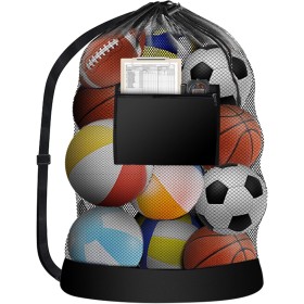 Bolsa Balones Extra Grande Bolsa de Pelota de Malla Saco de Malla con Cordón Accesorios Deportivos para Pelota Futbol Pelotas
