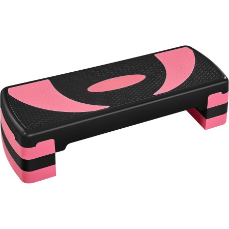 Yaheetech Step de Aeróbic Plataforma Steps Fitness Casa 3 Altura (10,5/15/20 cm) Adjustable Banco Fitness para Ejercio Yoga