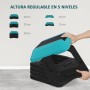 SPORTNOW Step de Aeróbic Step para Fitness Stepper Antideslizante con Altura Ajustable de 10/15/20/25/30 cm Carga 150 kg para