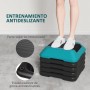 SPORTNOW Step de Aeróbic Step para Fitness Stepper Antideslizante con Altura Ajustable de 10/15/20/25/30 cm Carga 150 kg para