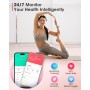 DEKELIFE Reloj de fitness de 1,47 pulgadas con 244 modos deportivos, monitor de actividad de 24 horas, monitor de sueño, ciclo