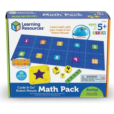 Learning Resources Pack de matemáticas del ratón Robot de Code & Go