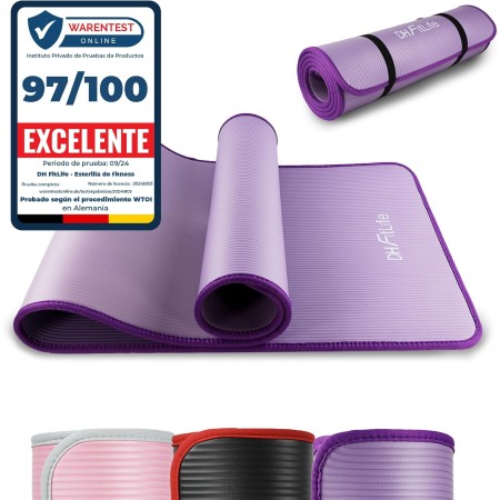 DH FitLife Esterilla de entrenamiento, esterilla deportiva, 183 x 61 x 1 cm, esterilla de gimnasia extra resistente, esterilla