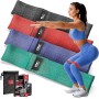 Bandas Elásticas Musculacion en Bucle Set/Cintas de Resistencia + eBook Guía de Ejercicios | Natural Loop Glúteos Bands, Fitness