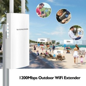Wonlink AC1200/300 punto de acceso al aire libre 5Ghz /2G repetidor de