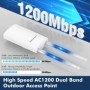 Wonlink AC1200/300 punto de acceso al aire libre 5Ghz /2G repetidor de