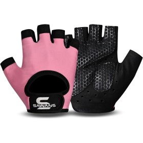 SAWANS Guantes de levantamiento de pesas, guantes de gimnasio para hombres y mujeres, antideslizantes, transpirables, guantes de