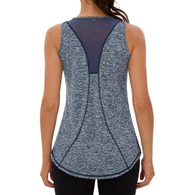 Wayleb Camiseta sin Mangas de Fitness para Mujer Espalda de Malla Chaleco Deportivo para Mujer Deportivo Yoga Tops Camisetas