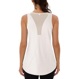 Wayleb Camiseta sin Mangas de Fitness para Mujer Espalda de Malla Chaleco Deportivo para Mujer Deportivo Yoga Tops Camisetas