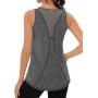 Wayleb Camiseta sin Mangas de Fitness para Mujer Espalda de Malla Chaleco Deportivo para Mujer Deportivo Yoga Tops Camisetas