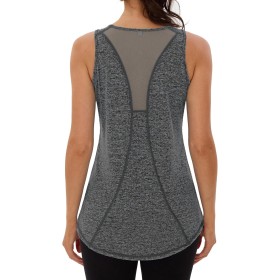Wayleb Camiseta sin Mangas de Fitness para Mujer Espalda de Malla Chaleco Deportivo para Mujer Deportivo Yoga Tops Camisetas