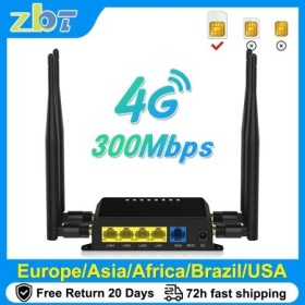 Enrutador WiFi ZBT 4G, módem LTE con ranura para tarjeta SIM, Wi-Fi 3G