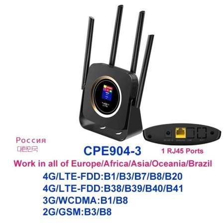 TIANJIE-enrutador Wifi 4G, punto de acceso LTE, antena WAN LAN CAT4, m