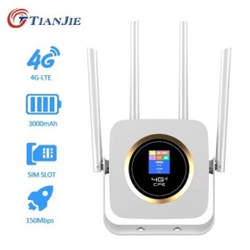 TIANJIE-enrutador Wifi 4G, punto de acceso LTE, antena WAN LAN CAT4, m