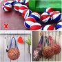 Yzmmxz 2 Pcs Bolsa para Balón, Red para Balones De Futbol, con 2 Agujas Plateadas Inflables, para Baloncesto, Voleibol, Red para