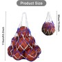 Pumuky Lote de 2 Redes de Pelota, Bolsa de Malla de Globo, Puede Contener 10-15 Bolas, Bolsa de Nailon Reutilizable con cordón