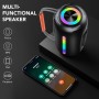 Altavoz Bluetooth Portátil 40W con Asa, Altavoz Potente con Subwoofer Doble, Bluetooth Speaker Impermeable IPX7, con Luz RGB,