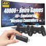 HARDISK Consola Retro Pro 4K HDMI Portátil Conectable a TV - + de 25,000 Juegos Preinstalados - USB HD 64GB Arcade -2 Mandos