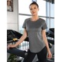 Wayleb Camiseta Deportivo Mujer Camiseta de Manga Corta Camiseta Holgada de Secado Rápido Camisetas de Malla Mujer Yoga Fitness