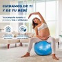 Mobiclinic, Pelota de Pilates, 58 cm, Incluye inflador, Antideslizante, Anti-pinchazos, Lavable, Balón, para Fitness, Deporte,