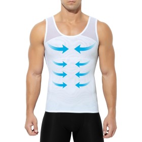Casey Kevin Camiseta de Compresión Hombre, Faja Reductora Hombre Chaleco de Compresión Hombre, Camiseta Reductora Compresión