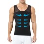Casey Kevin Camiseta de Compresión Hombre, Faja Reductora Hombre Chaleco de Compresión Hombre, Camiseta Reductora Compresión
