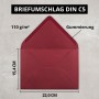 Neuser Sobres de colores C5 rojo oscuro 220 x 154 mm