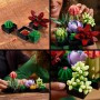 LEGO Botanical Suculentas Maqueta de 9 Plantas Artificiales para Construir, Decoración para Casa, Manualidades para Adultos, Kit