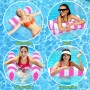 Arbolisse Colchoneta Piscina Adultos, 2PC Flotadores Piscina para Adultos XL, 4 in 1 Hamaca de Agua Flotante Colchoneta Piscina