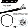 Taeku Cable de Acero para Fitness Muy Resistente 6mm Polea Cable de Acero de Repuesto Accesorios para Gym en Casa Equipo de